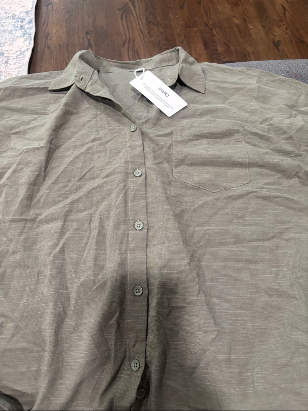 ⭐️2/$10 - Olive Green Button-Down Shirt